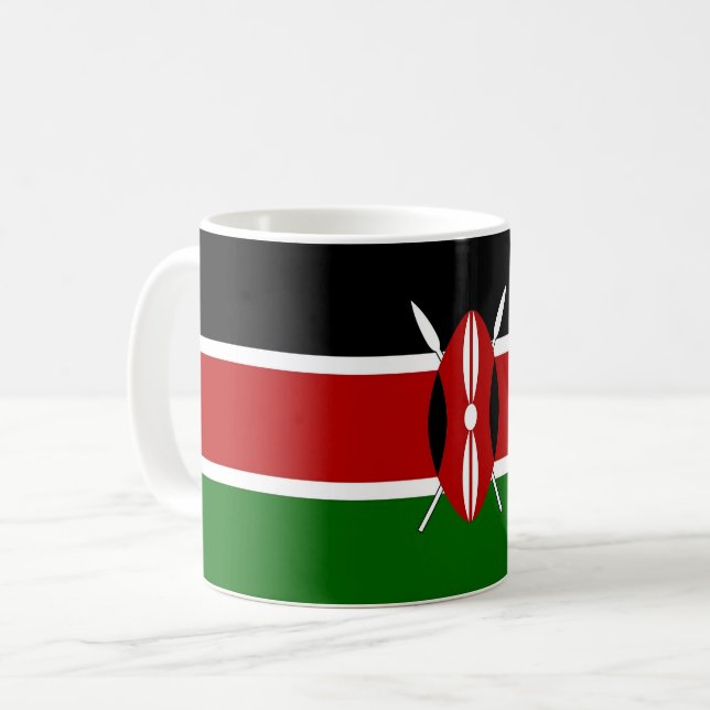 Mug avec drapeau du Kenya (Devant gauche)