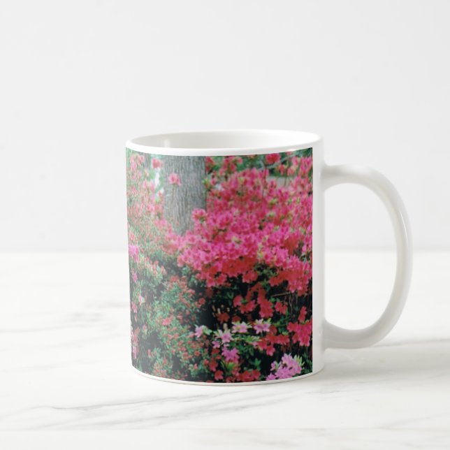Mug avec fleurs d'azalée rose vif (Droite)