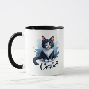 Mug avec illustration de chat mignon – Cadeau pour