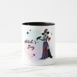 Mug avec la conception d'une sorcière mignonne : l