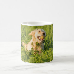 Mug avec l'image de Golden Retriever en campagne