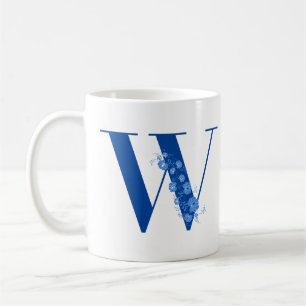 Mug Avec Monogramme Floral Lettre W