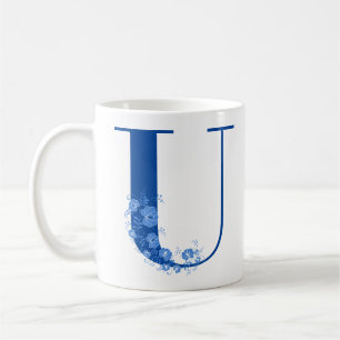 Mug avec Monogramme Floral U