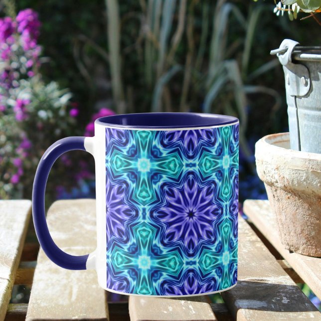 Mug avec motif bleu (Créateur téléchargé)