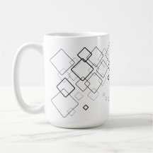 Mug avec motif géométrique.