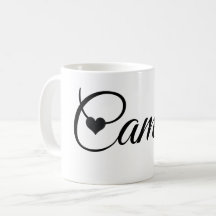 Mug avec nom personnalisé, police de caractères mi
