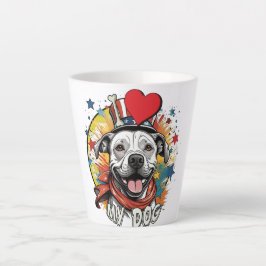mug avec pitbull souriant