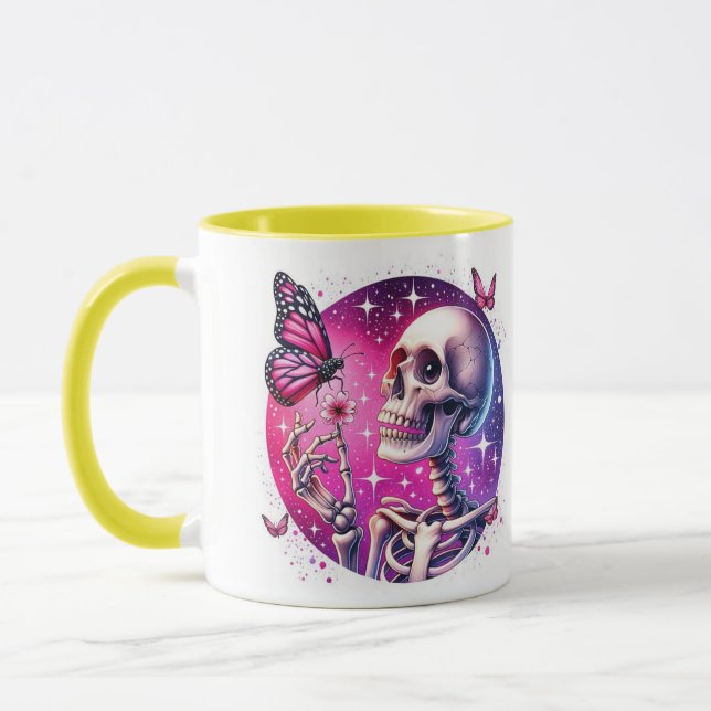 mug avec squelette joyeux (Gauche)