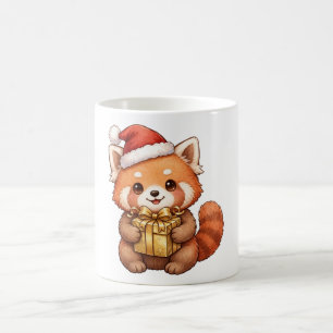 Mug avec un panda roux mignon avec un chapeau de P