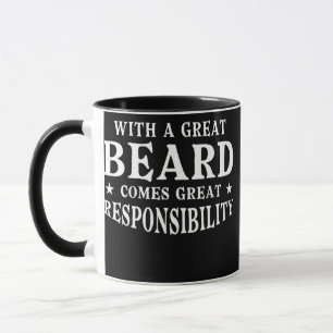 Mug Avec Une Grande Barbe Vient Une Grande Responsabil