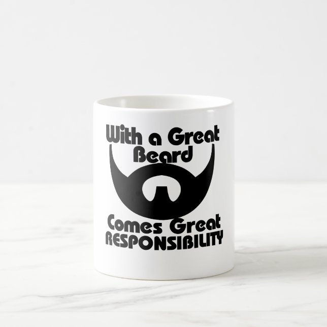 Mug Avec une grande barbe vient une grande responsabil (Centre)