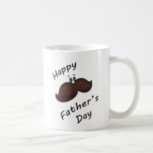 Mug avec une moustache de dessin animé drôle