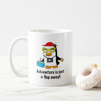 Mug Aventure à un battement de l'aile Manchot touriste