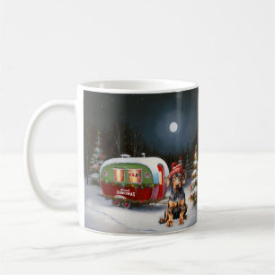Mug Aventure de Noël de la caravane Doberman d'hiver