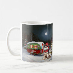 Mug Aventure de Noël en caravane de Huskies sibériens