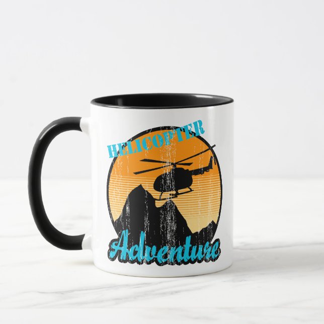 Mug Aventure d'hélicoptère Retro (Gauche)