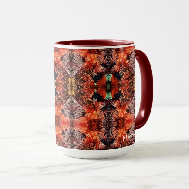 Mug Aventure rouge aztèque (Devant droit)