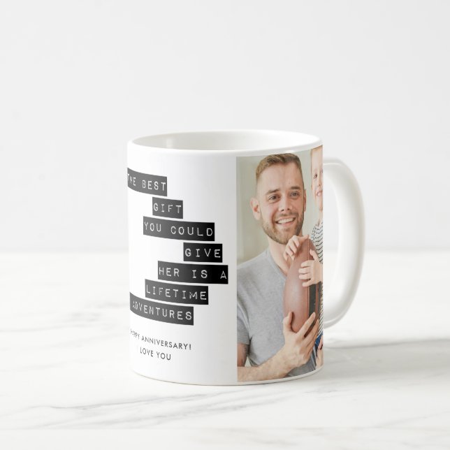 Mug Aventures Citer Bonne Anniversaire Mari Photo (Devant droit)