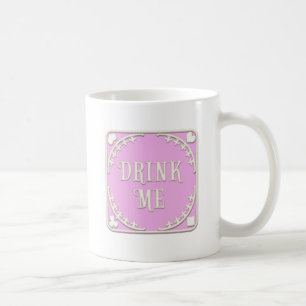 Mug Aventures "Drink Me" dans Emblème rose de Wonderl