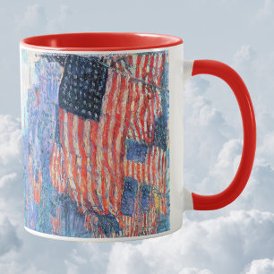 Mug Avenue dans la pluie par Frederick Childe Hassam