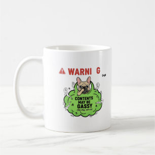 Mug Avertissement Bouledogue Français Gazé Parodie de 