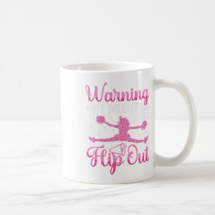 Mug Avertissement de Cheer Cheerleading Je pourrais ba