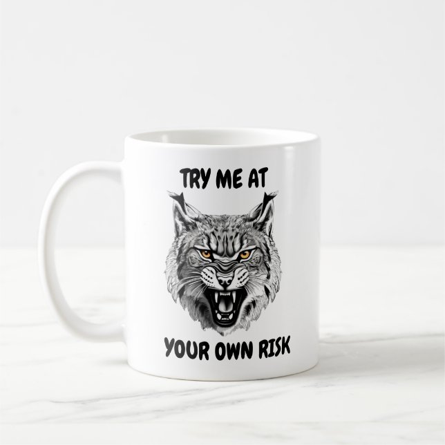 Mug Avertissement Lynx (Gauche)