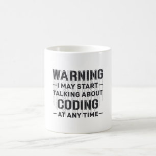 Mug Avertissement Médicale Coder Je Peux Commencer À C