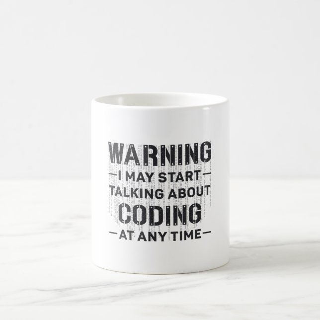 Mug Avertissement Médicale Coder Je Peux Commencer À C (Centre)
