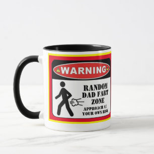 Mug Avertissement Papa Fart Zone Fête des pères cadeau