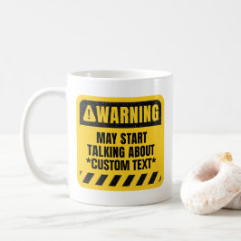 Mug Avertissement personnalisé pouvant commencer à par