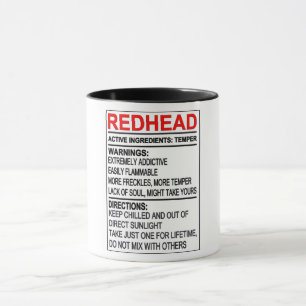 Mug Avertissements sur la tête rouge