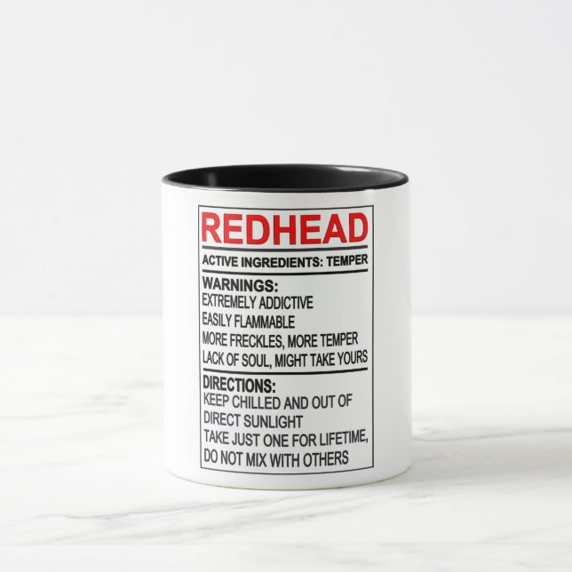 Mug Avertissements sur la tête rouge (Centre)