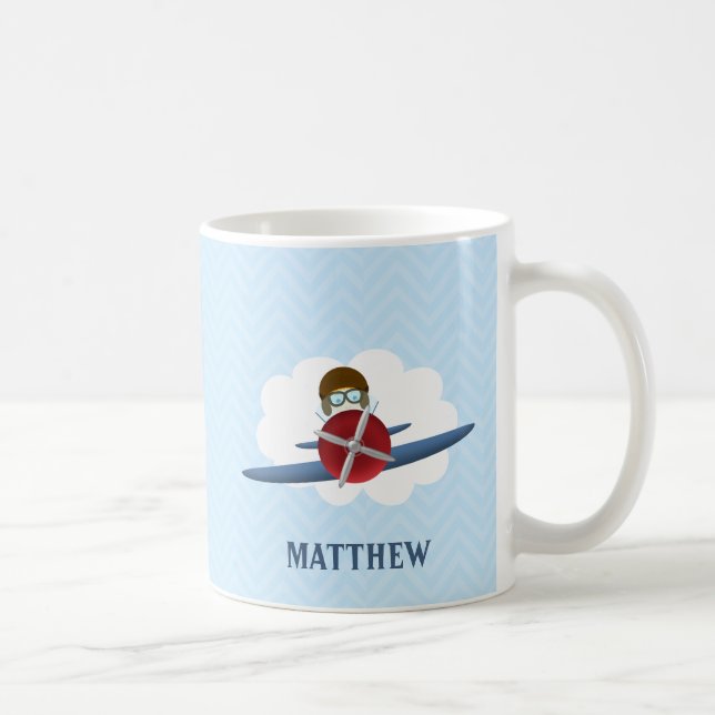 Mug Aviateur et son avion (Droite)