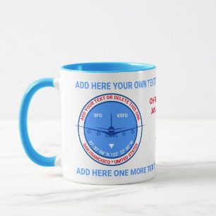 Mug Aviateur, pilote, touriste de Traveler Customizabl