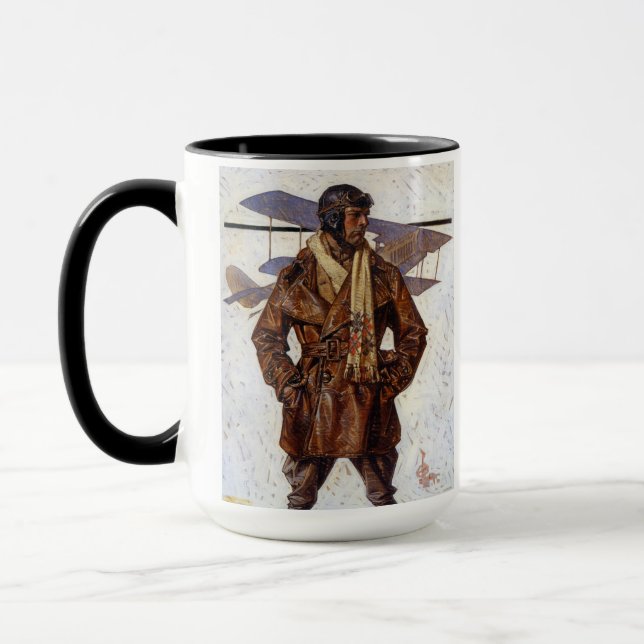 Mug Aviator, 1917 par Joseph Christian Leyendecker (Gauche)