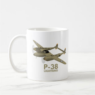 Mug Avion 2ÈME GUERRE MONDIALE P-38 Lightning