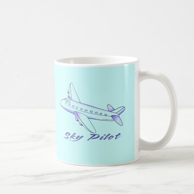 Mug Avion bleu Sky (Droite)