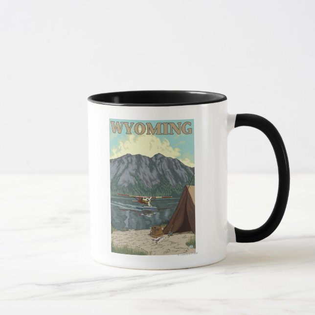 Mug Avion Bush et pêche - Wyoming (Droite)