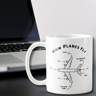 Mug Avion Drôle Comment Les Avions Volent, Pilote Équi