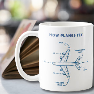 Mug Avion drôle Comment les avions volent Pilote ou éq