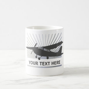 Mug Avions à haute voilure - texte fait sur commande