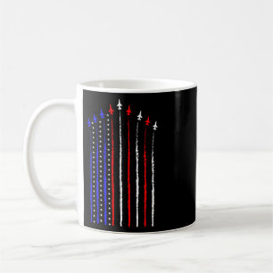 Mug Avions de chasse Patriot 4 juillet Avion Drapeau d