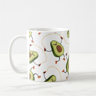 Mug Avocado Fitness : Motif Vintage mignon