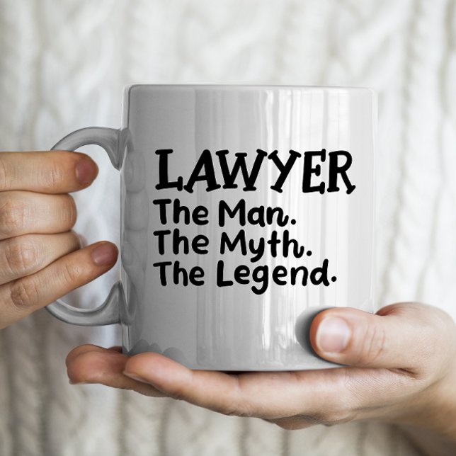 Mug Avocat : l'homme, le mythe, la légende (Créateur téléchargé)