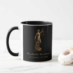 Mug Avocat professionnel Procureur luxe Black Gold