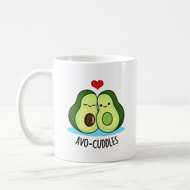 Mug Avocuddles Drôle Avocado Couple Pun (Gauche)
