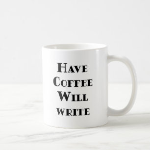 Mug Avoir du café va écrire