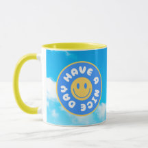 Avoir un joyeux jour visage jaune poignée
