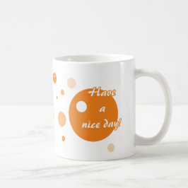 Mug Avoir une belle journée animée Orange Normale Cerc